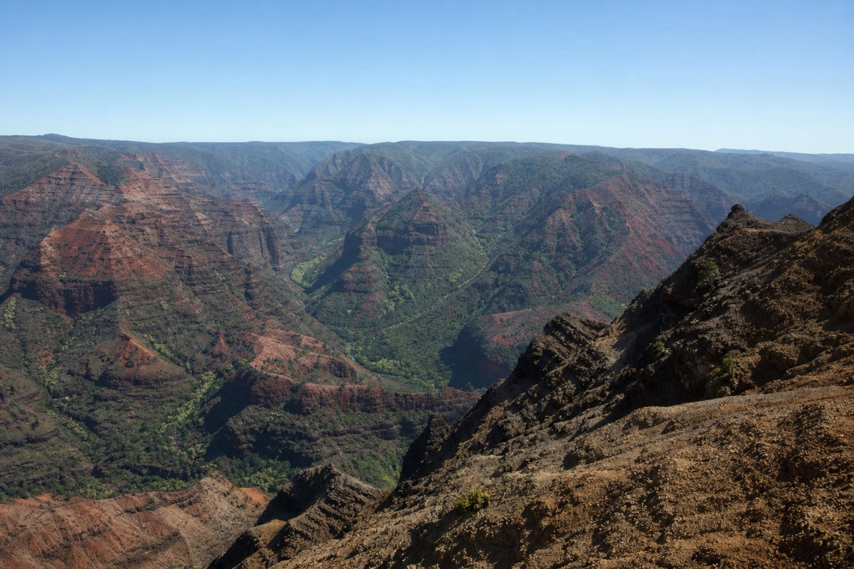 The Puʻu Hinahina canyon lookout